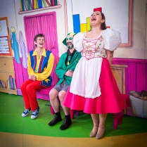 Dan Ellis as Silly Willy, Kieron Attwood as Fleshcreep and Jade Pritchard as Jill in Jack and the Be