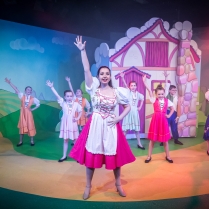 Jade Pritchard and dancers in Jack and the Beanstalk